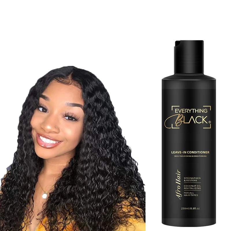 

Custom Leave In Conditioner African Hair Products 268Ml Coconut Oil Shampoo And Conditioner Set Private Label