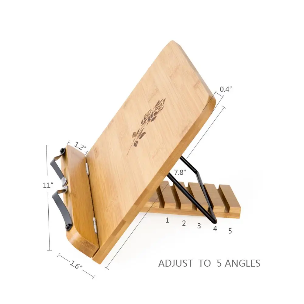 
BAMBKIN Reading Rest Tablet bamboo book stand holder bamboo book stand 