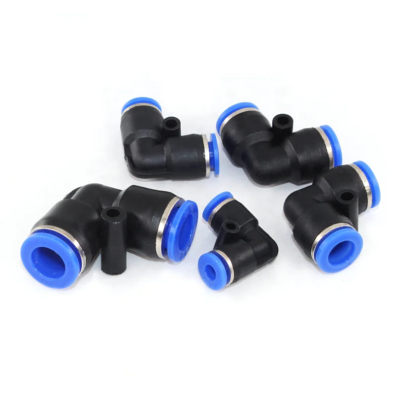 

PV series 2 Way equal elbow type Air Plastic brass quick Connecting Tube Fittings pneumatic quick coupling