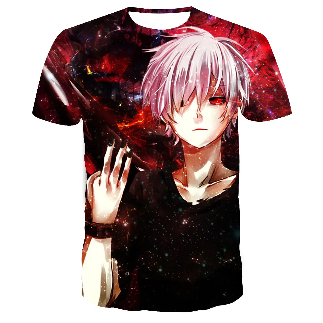

Custom Logo Digital Tshirt 3D Sublimation Anime Tokyo Ghoul Printing Men'S T Shirt On Sale