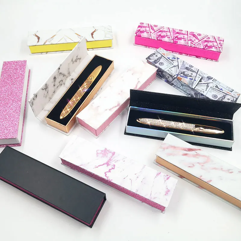 

custom logo boxes for luxury magic self adhesive liquid eyeliner box eyeliner pen packaging, Stock