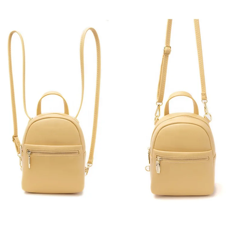 

Hot Sale Mini Pu Leather Shoulder Bag Solid Color Womens Leather Backpack Purse for Women Girls, Six colors