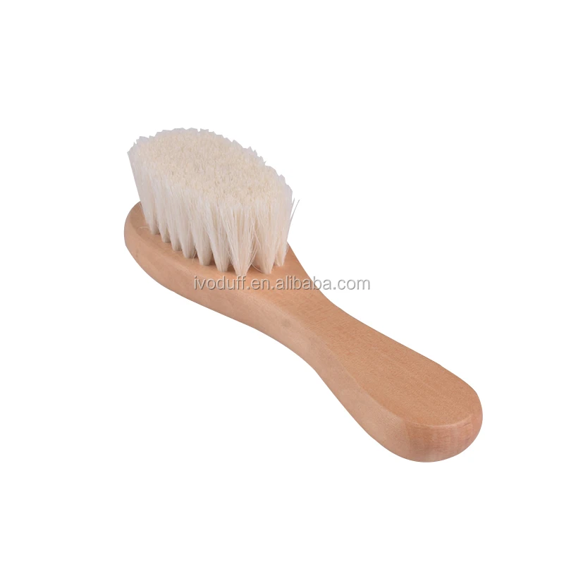 

Supply Eco- Friendly Natural wood Brush with Goat Hair For Baby Shower