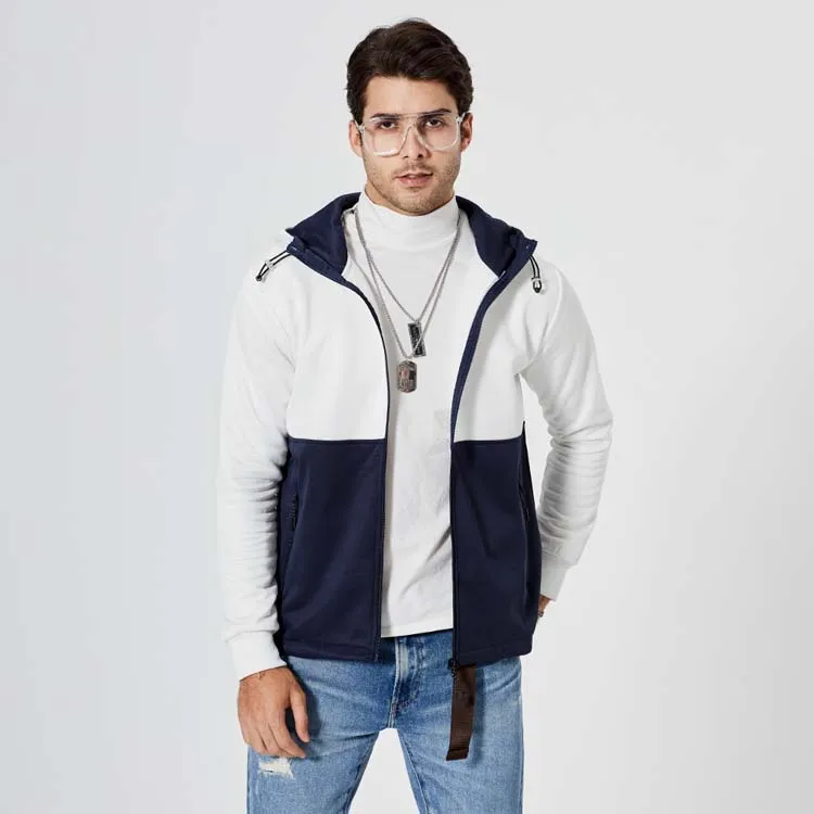 

2021 New Arrival Custom Logo Design Oem Blank Hoodies Cardigan Wholesale Embroidery Man Coat For Men