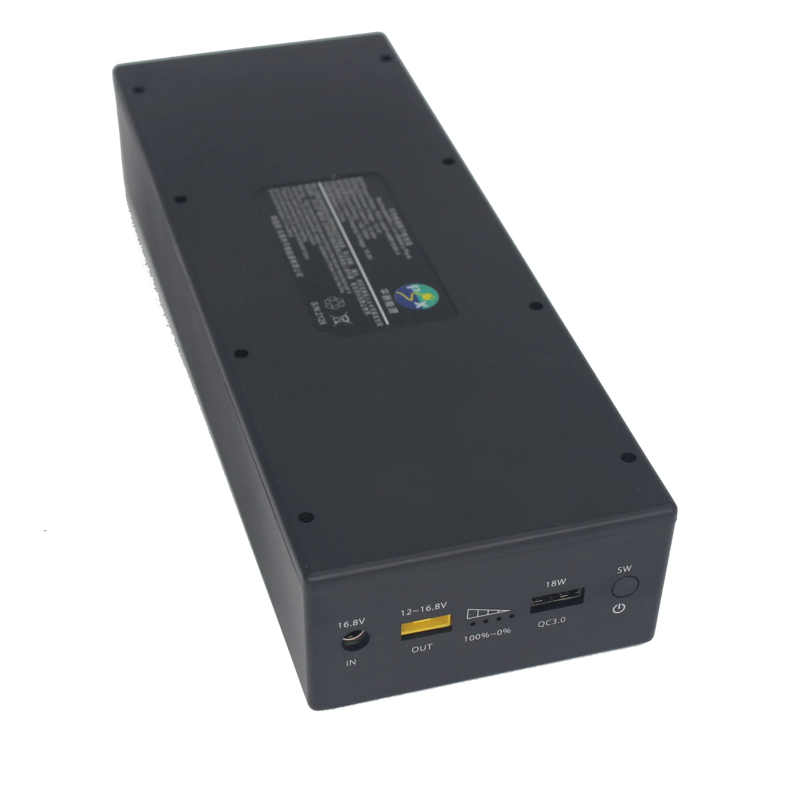 

16-cell Icr18650 Li-ion Rechargeable Battery 10400mah Universal Digital Power Bank, Black