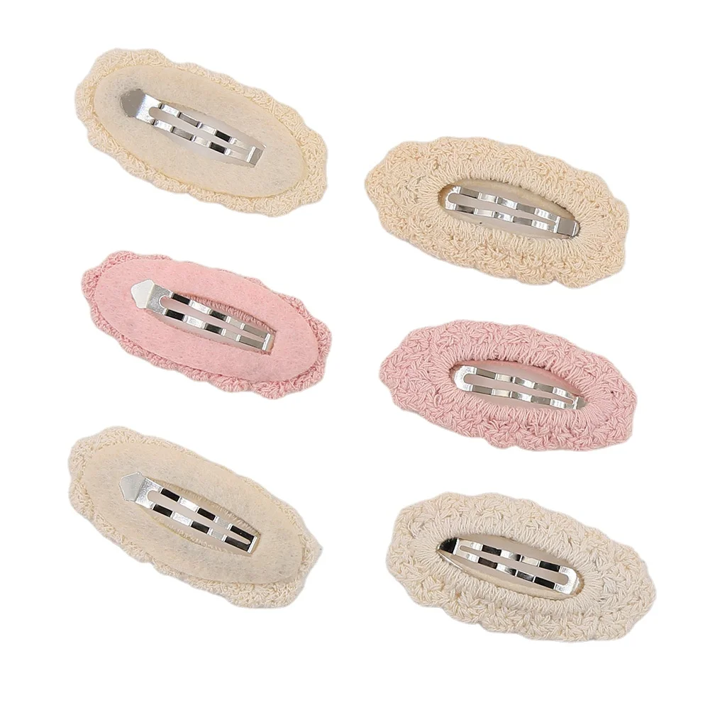 

LBV Accessories New exquisite cotton knit lace hair clip DIY boutique vintage side fringe back hair clip
