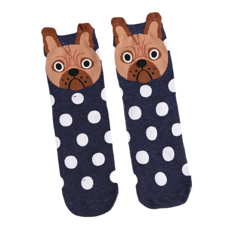 

10 Pairs/Lot Autumn Winter Warm Socks Polka Dot for Female Socks Animal Print Knit Socks for Women