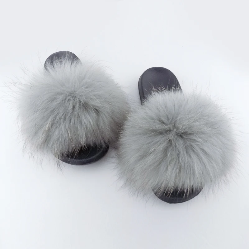 

luxury fur slippers women summer sandals custom furry slides sandals, Red,blue ,green ,orange ,brown