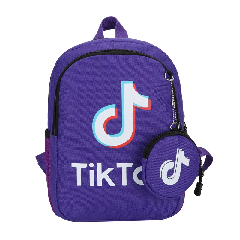 

Bestwill Colorful Children Kids Tik Tok Backpack for School, Red/pink/black/purple/rose red/wine red