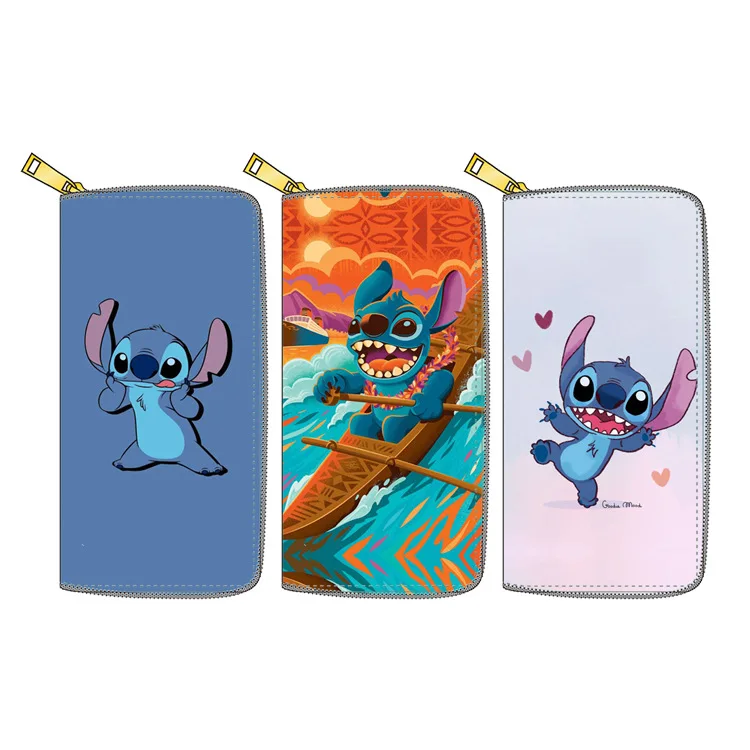 

Child Coin Purse Long Original Lilo and Stitch Zipper Wallet Professional PU PVC Wallets Factory Cartoon Printing Customized
