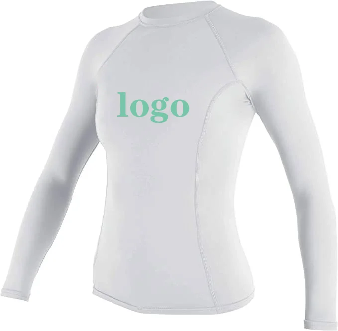 

Custom Logo Printed Men Women Long Sleeve Compression Rash Vest Surf Sports Rashguard Shirt UPF 50+ Rash Guard