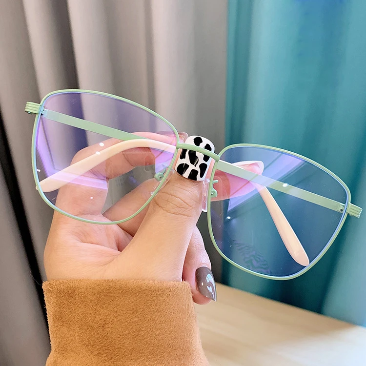 

Lmamba Anti Blue Light Blocking Glasses Frame 2021 Trendy Retro Art Metal Eyeglasses Frame