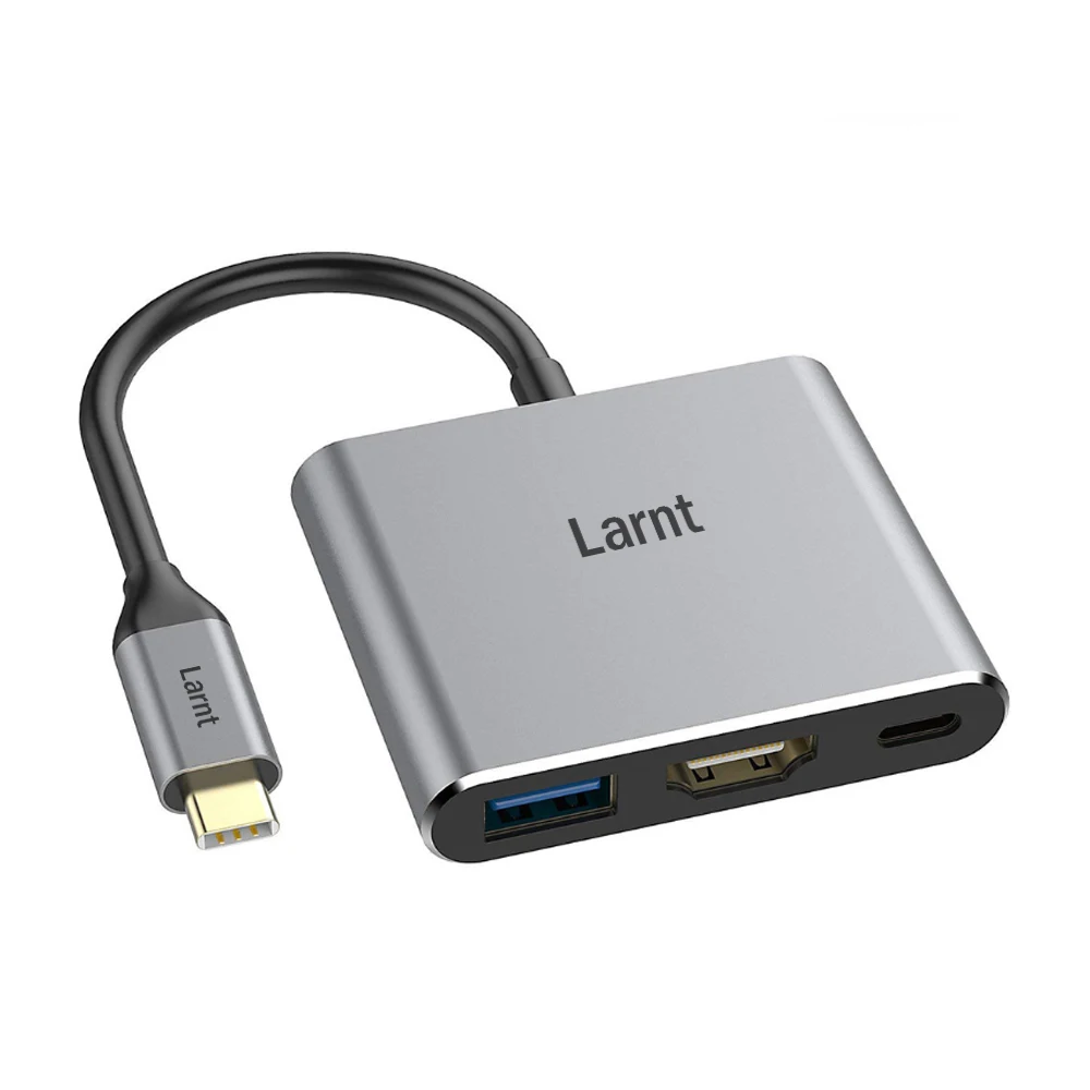 

Hot Selling 3 in 1 USB C to HDMI USB 3.0 Type C Hub Adapter with PD Charger, Grey