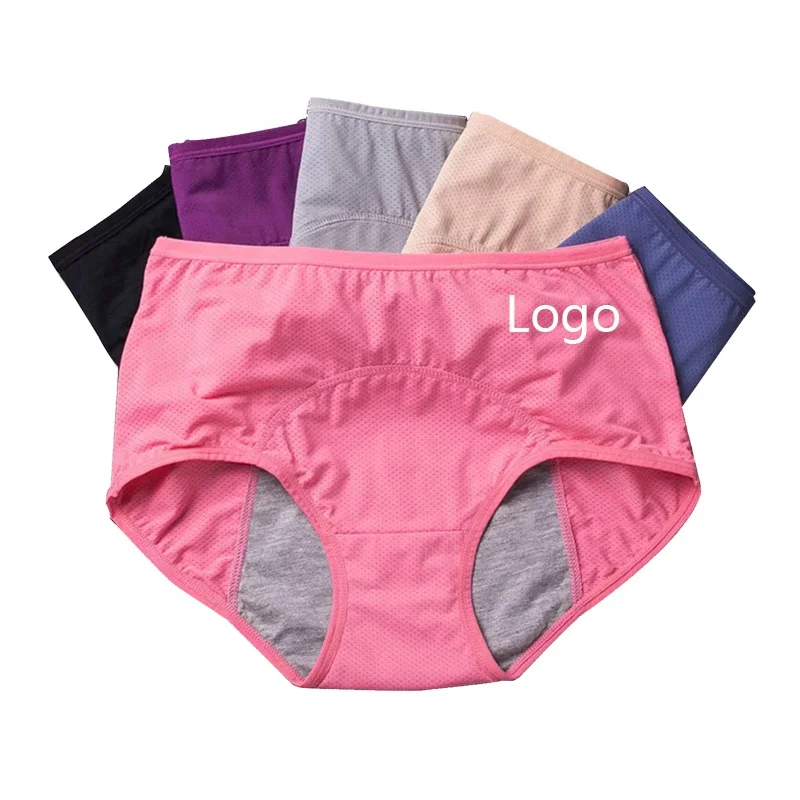 

Womens Plus Size  Period undies Panties Leak Proof Underwear lingerie menstrual period panty Heavy Flow Protective Hipsters, Black, dark pink, gray, blue, purple, dark purple, skin color, red