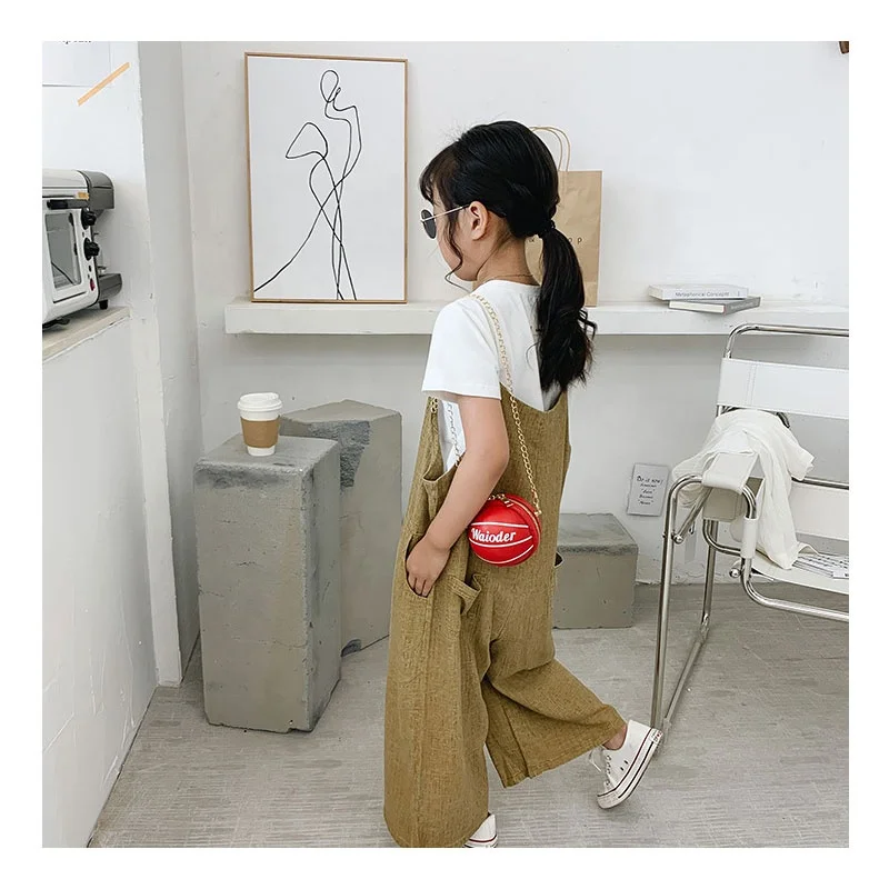 

cute girls basketball shoulder bags mini ball shape kids purse in PU leather