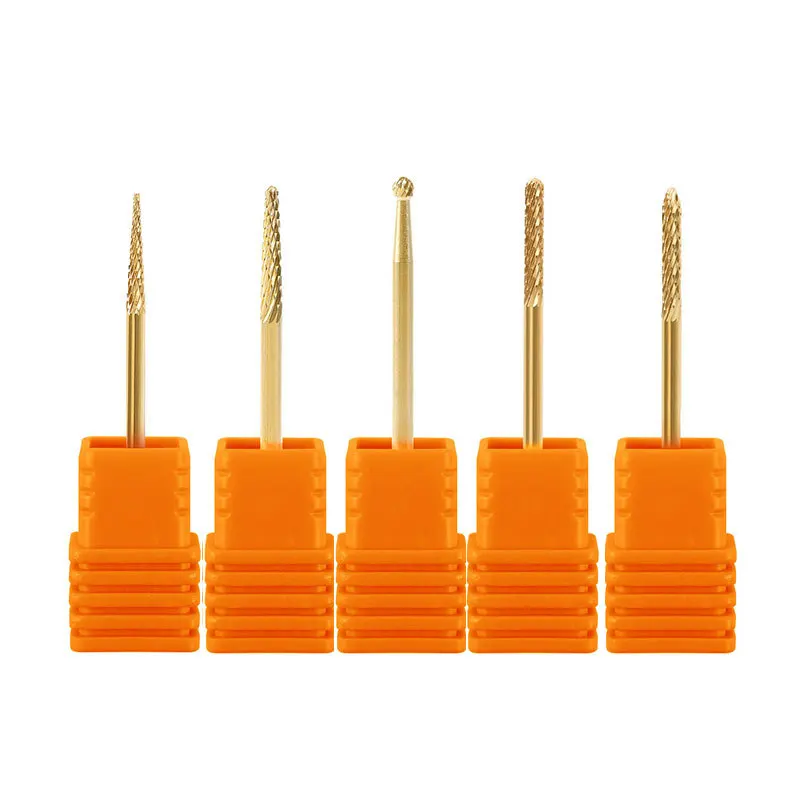 

Wholesale carbide nail drill bit tungsten nail filing bits manicure, Gold, blue,