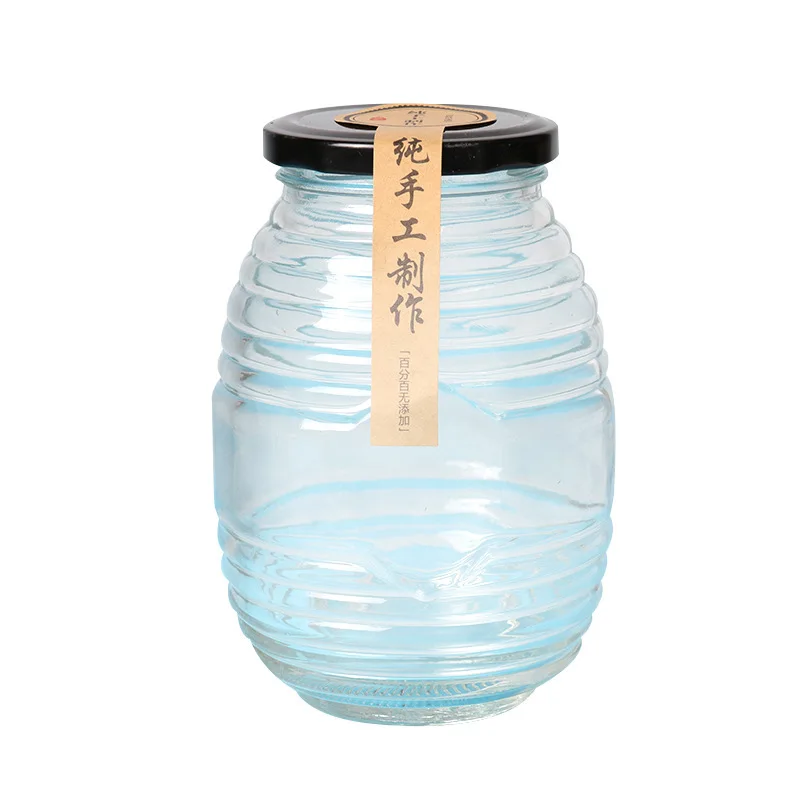 

empty kitchen smell proof wide mouth 8oz glass storage cookie jar and containers set with lid for food price, Customized color