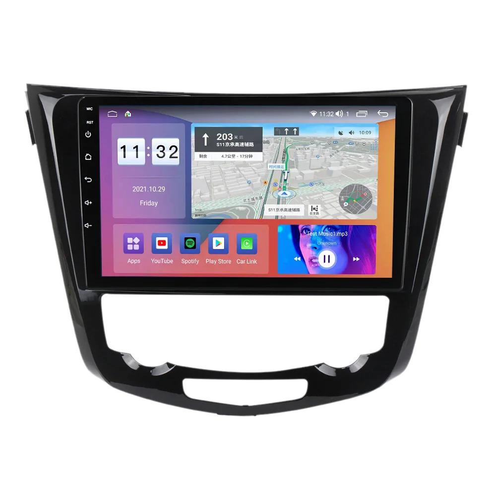 

Mekede Android Auto car radio dvd player for Nissan X-Trail Qashqai 2 J11 2013-2017 car video 4G LTE WIFI BT 8+128G stereo