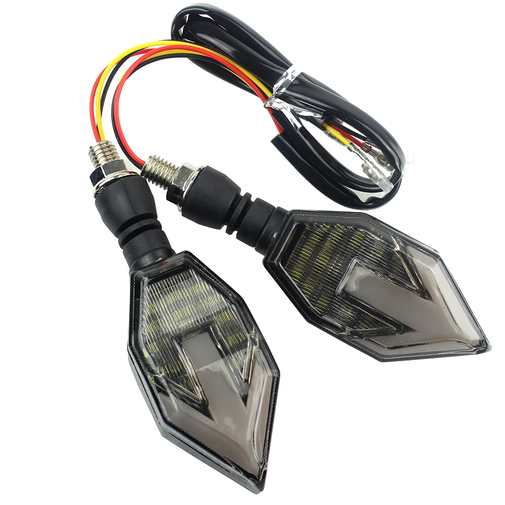 Motorcycle Side Light LED Signal Lamp Arrow Shape 12V Motorcycle Turn Signal Indicators Light White Amber Color