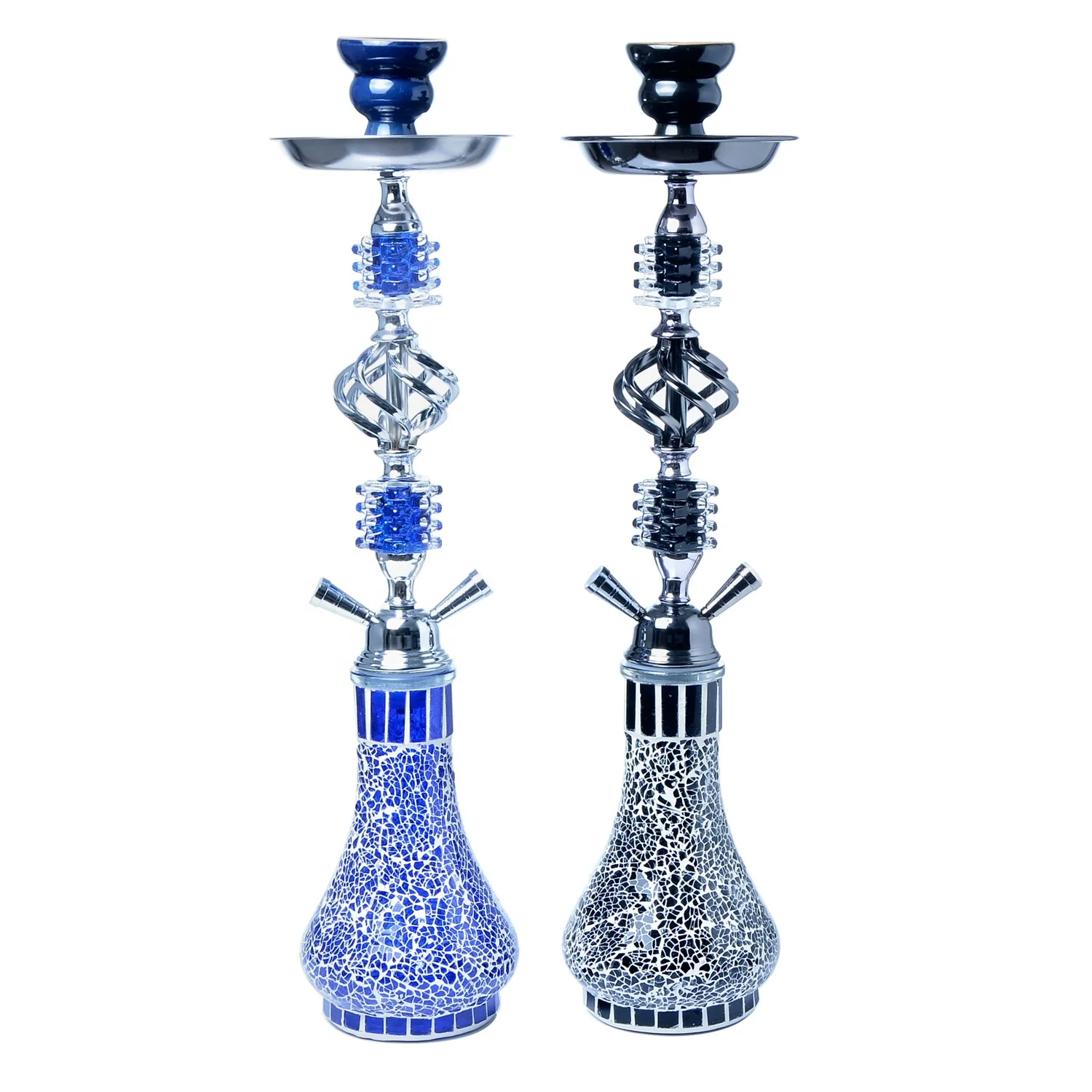 

Factory direct sale Arabian glass hookah shisha set large double pipe hookah smoking accessories, Customised colors