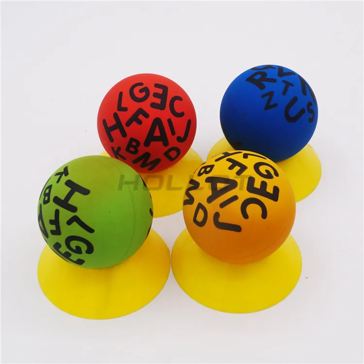 60mm soft emoticon printing children rubber bounce ball printed