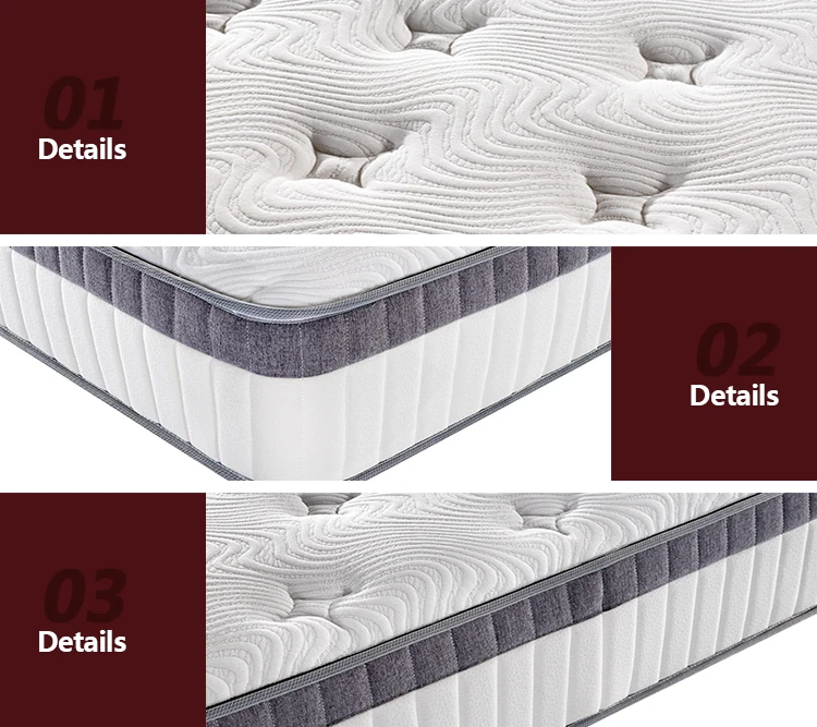 Euro top pocket spring mattress firm custom spring mattress lowest price mattress roll up in box