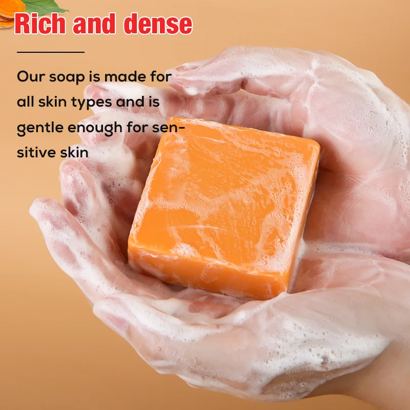 Private Label Natural Organic Deep Cleansing Bath Toilet Soaps Handmade Skin Care Products Whitening Anti Acne Turmeric Bar Soap