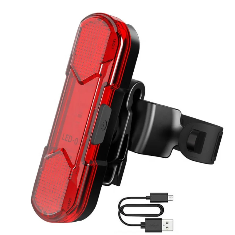 

LOW MOQ Cheap Price 360 Degrees Rotation 5 LEDS USB Charging Taillight Cycling Warning Light Rechargeable MTB Bicycle Tail Light