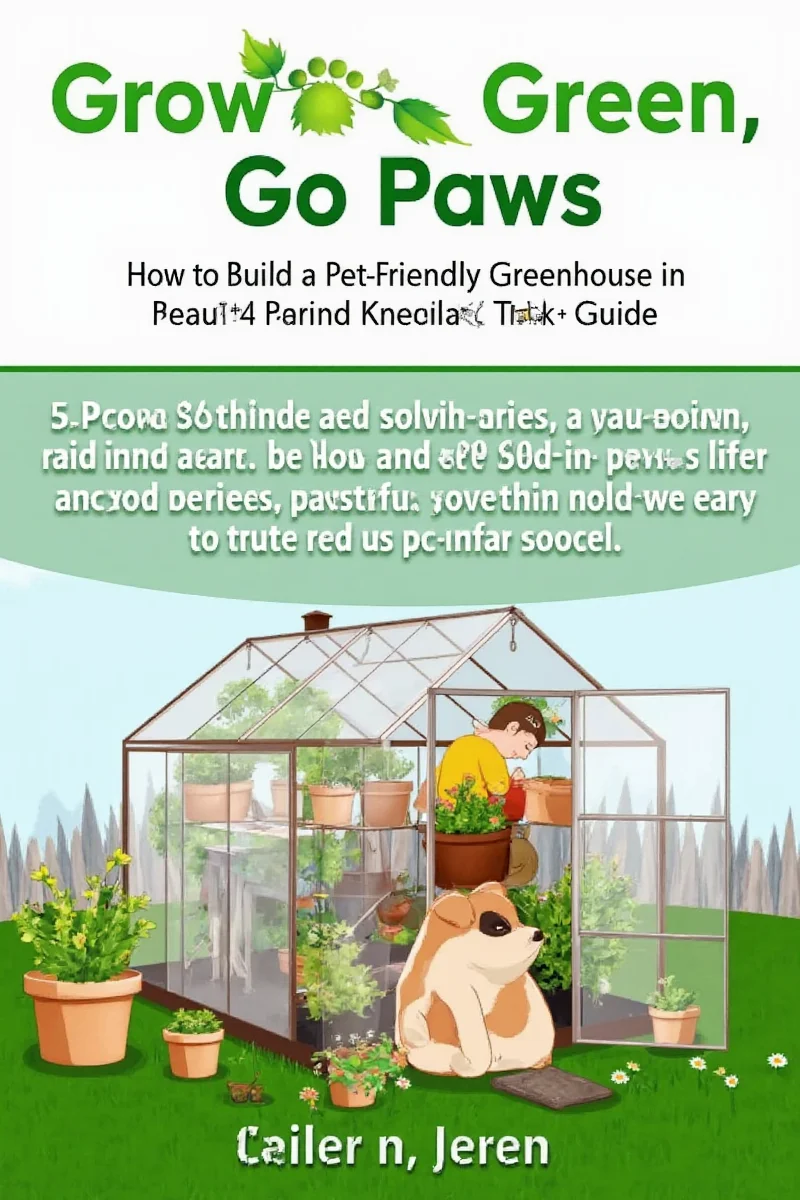 Little Cottage Co. wooden greenhouse with a ramp leading to the entrance and child helping a dog enter.