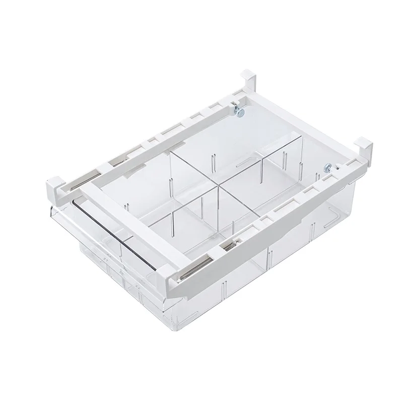 

Fridge Organizer Fridge Shelf Holder Refrigerator Pull Out Bin Kitchen Organizer Drawer