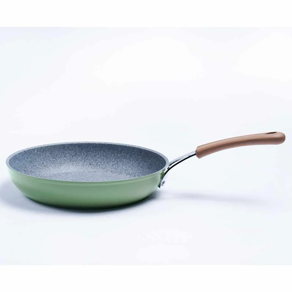 

Granite Frying Pan Cookware Set Non Stick Fry Pan Cook Pot and Pan Kitchenware Set, Green/pink/grey/yellow