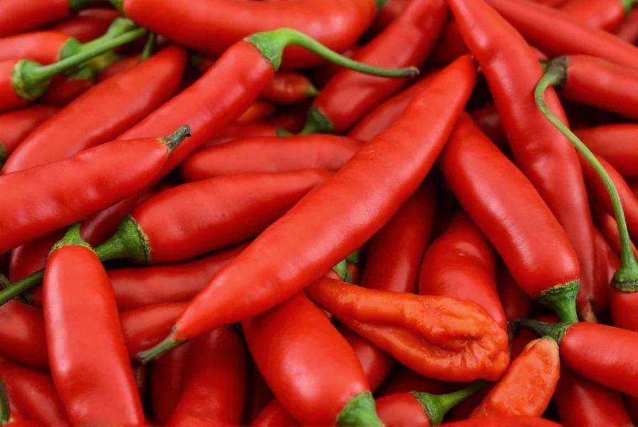 Comparison image of the world's hottest peppers side by side