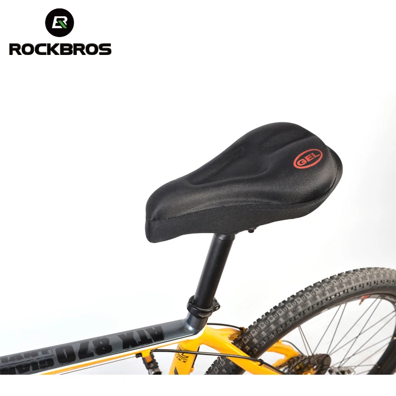 

ROCKBROS Cycling Bike Seat Saddle Cover Soft Cushion Black New MTB Seat Men & Women Bicycle Seats Saddles