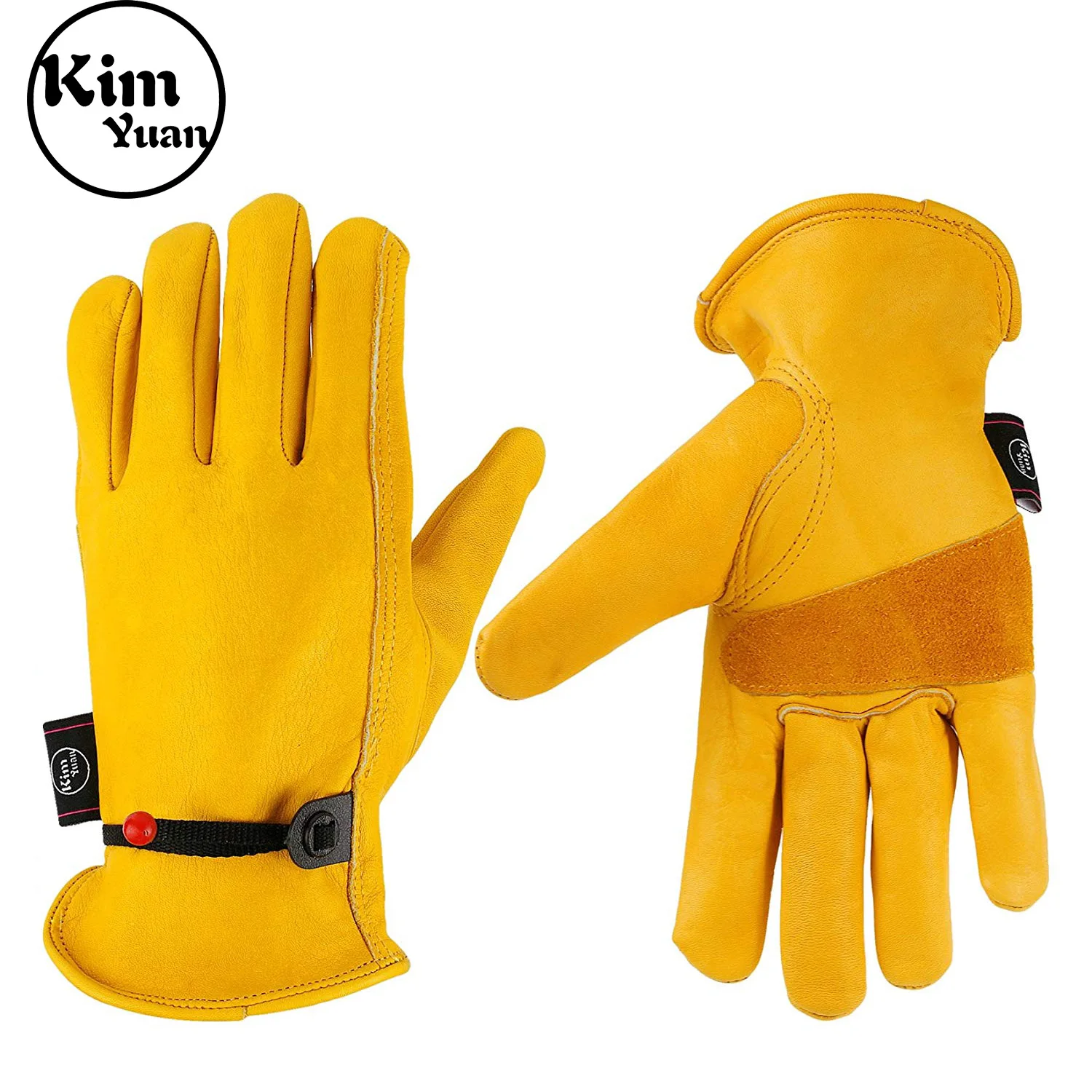 

First layer cowhide garden cutting electric welding construction machinery agricultural labor insurance supplies gloves, Yellow