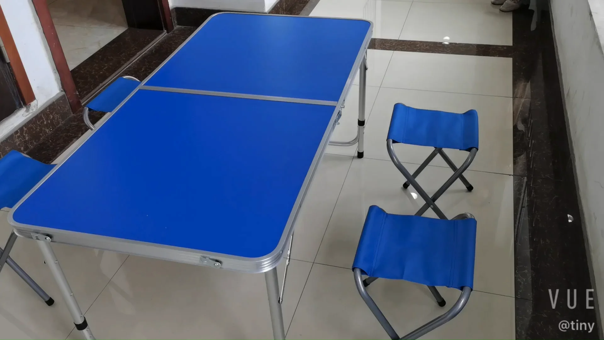 portable folding joined table and chairs set