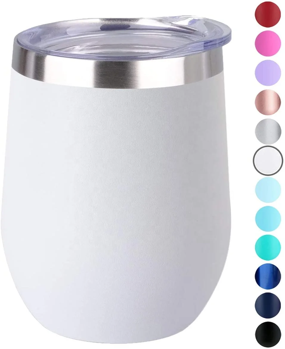 

Custom Logo Vacuum Metal Stainless Steel Blanks Egg Shaped Wine Tumbler, Custom printed