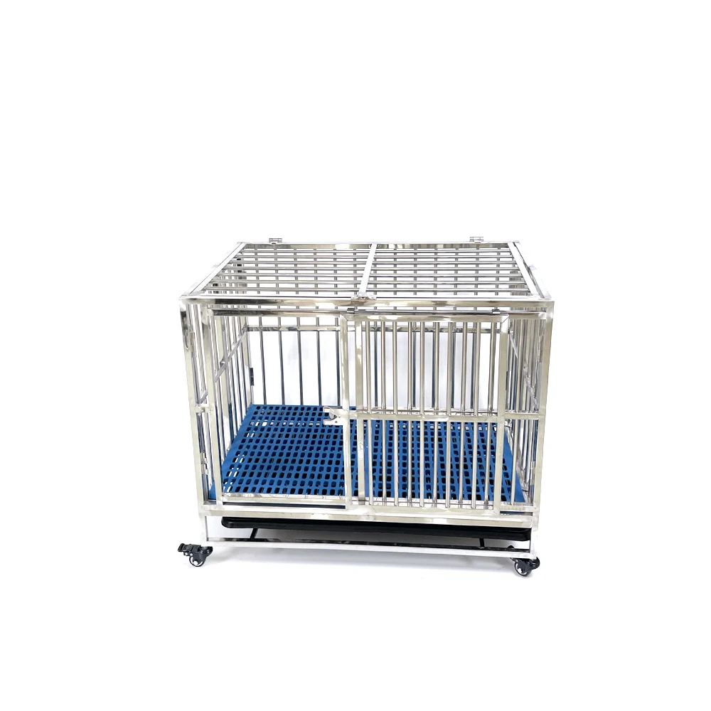 

Durable Outdoor Pet Dog Cage Medium Dog Kennel Cage Crate Metal Dog Kennels for Sale, Silver