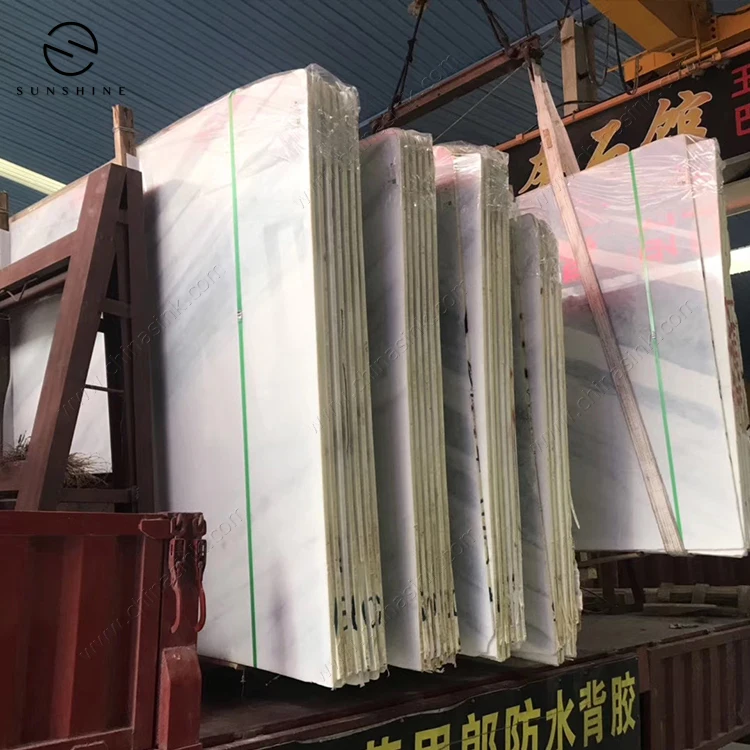 Italian Luxury Calacatte Blue Light Transmission Marble Slabs for Sale
