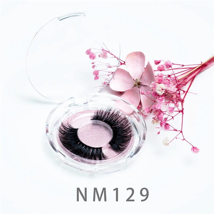 

Wholesale TY vendor 100% mink fur private label full strip extra long custom box magnetic eyelashes, Black mink eyelash