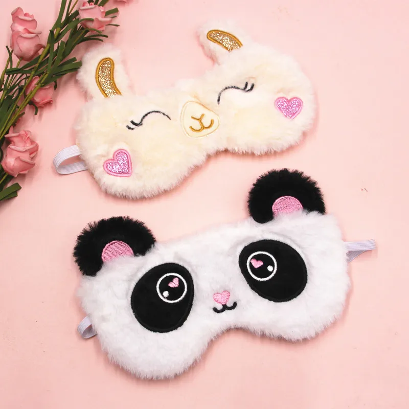 

Panda and Lama Eye Mask For Kids Festival Sleep Eye Shade Mask, Stock color