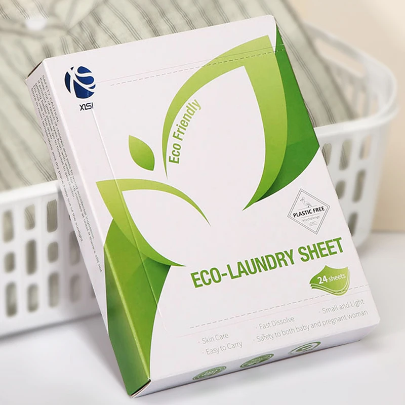 

High Quality Unscented Laundry Detergent Sheets 30PCS Laundry Detergent Eco Sheets, White/blue/pink