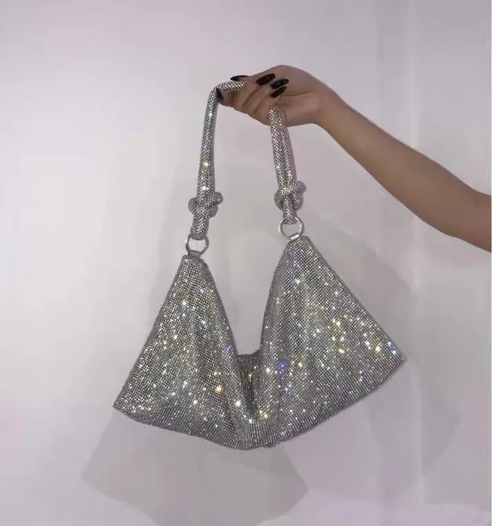 

Stylish Sexy Rhinestone Purses And Handbags Luxury Women Shoulder Armpit Lady Party Evening Diamond Bags