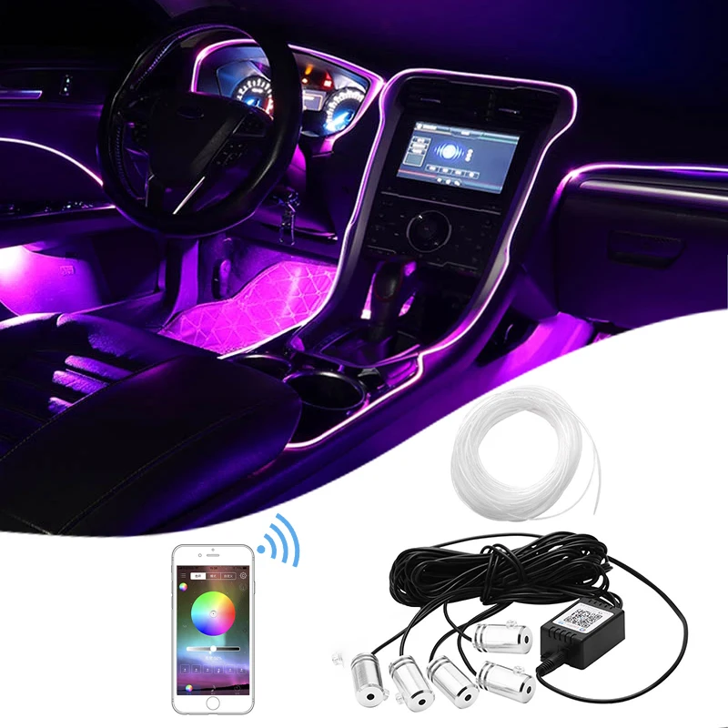 

Newest RGB led decoration light for Car Interior Light RGB car cold light line