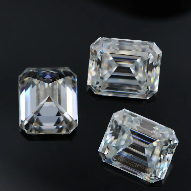 

New Fashion Moissanite Gra Certificate Top Emerald Cut Octagon Shape 5*7mm 6*8mm VVS2 Clarity D White Color Loose Gemstone