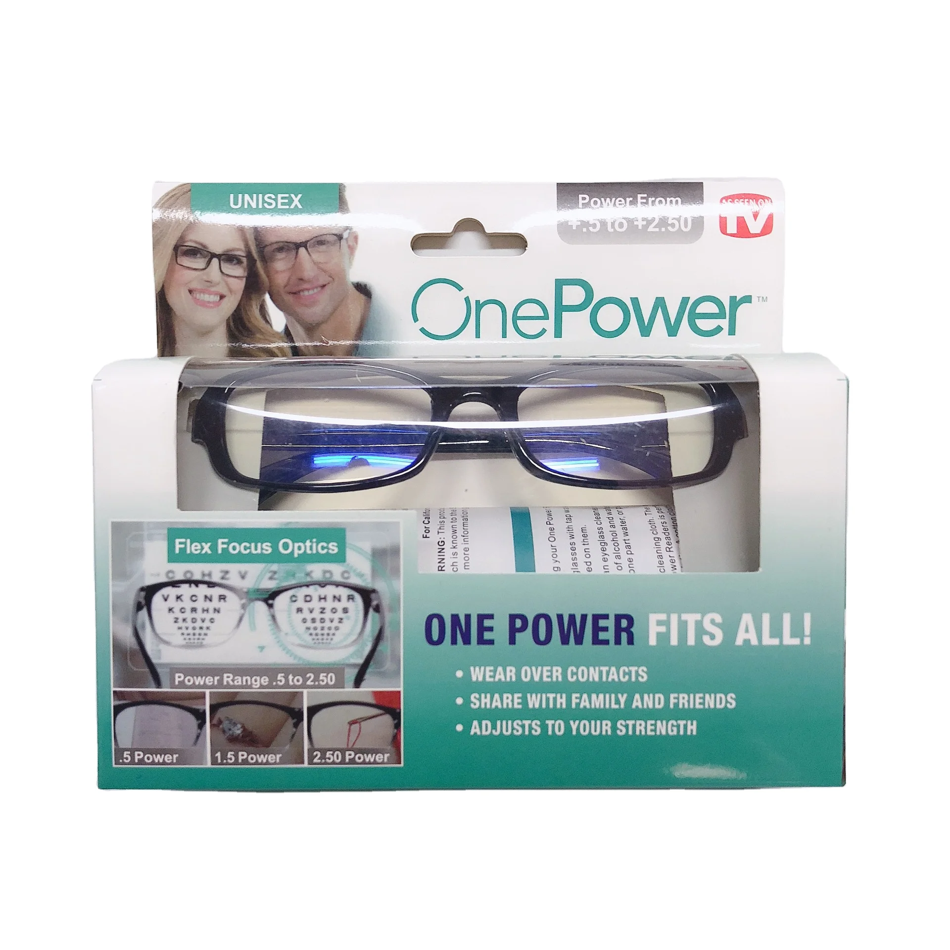 

Hot selling autofocus reading glasses,one power readers