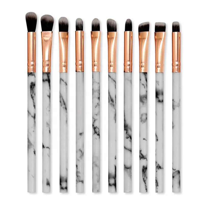 

10pcs eye makeup brush tools makeup brush set marbling new style eye shadow eyebrow brush, Customized color