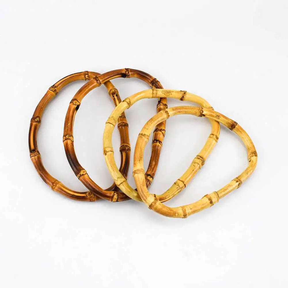 

Deepeel BF066 Handbag Purse Frame Making Decor Accessories Manual Bag Handle Bamboo D Ring Handles