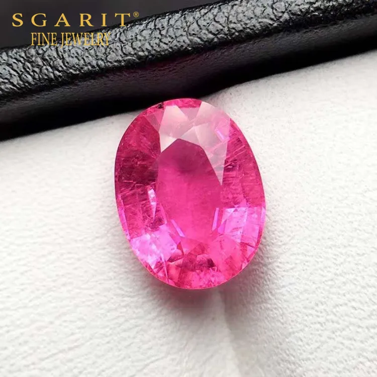 

SGARIT jewelry customization manufacture 4.55ct natural tourmaline rubellite gemstone precious loose stone, Pink