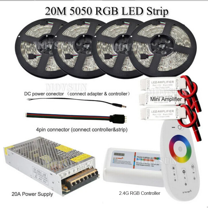 SMD5050 RGB 4 rolls neon flexible led strip light  wholesale Waterproof IP65 WIFI Remote Controller 12V OEM ODM factory price