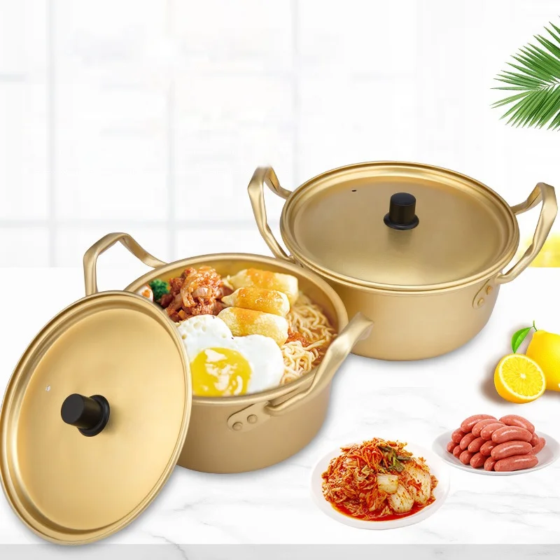 

Hand-Pulled Noodle yellow soup & stock cooking pot aluminum pots